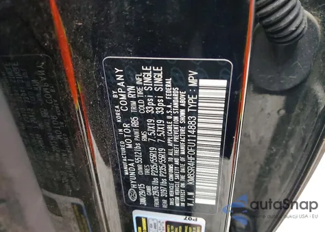 2015 Hyundai Santa Fe Gls z USA, uszkodzony, nr VIN KM8SR4HF0FU114883